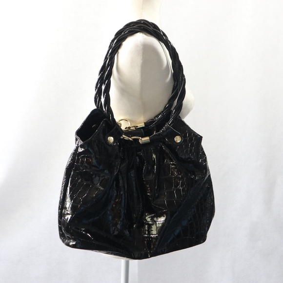 Relic Purse Black Faux Patent Leather Handbag - Picture 4 of 8